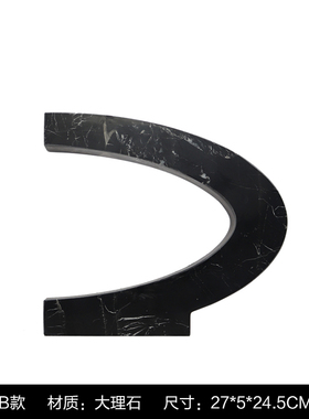 简约现代轻奢创意大理石金属几何摆件样板间书房酒柜电视柜装饰品