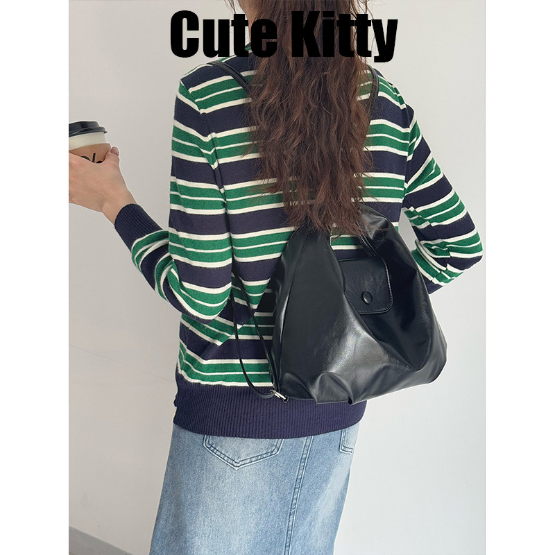 【合集】CuteKitty学院风女复古小众托特包ins潮百搭通勤小方包B