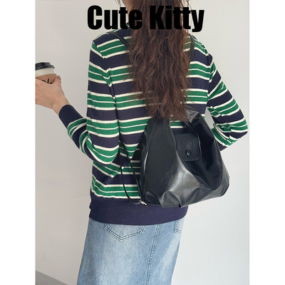 【合集】CuteKitty学院风女复古小众托特包ins潮百搭通勤小方包B