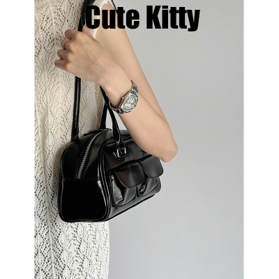 【A】Cute Kitty保龄球包手提包小众腋下大容量小口袋设计款包女