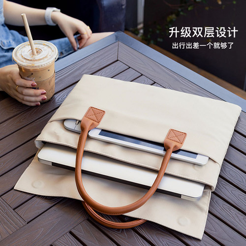 适用苹果macbook笔记本air13华为matebook14寸neo联想小新pro16电脑包平板华硕小米惠普手提公文通勤15.6男女 - 图0