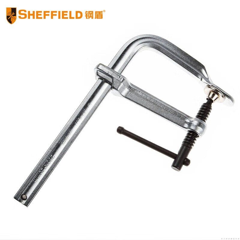 钢盾SHEFFIELD S049101 锻打F夹80X160mm 重型T柄大力F夹子夹紧器 - 图0