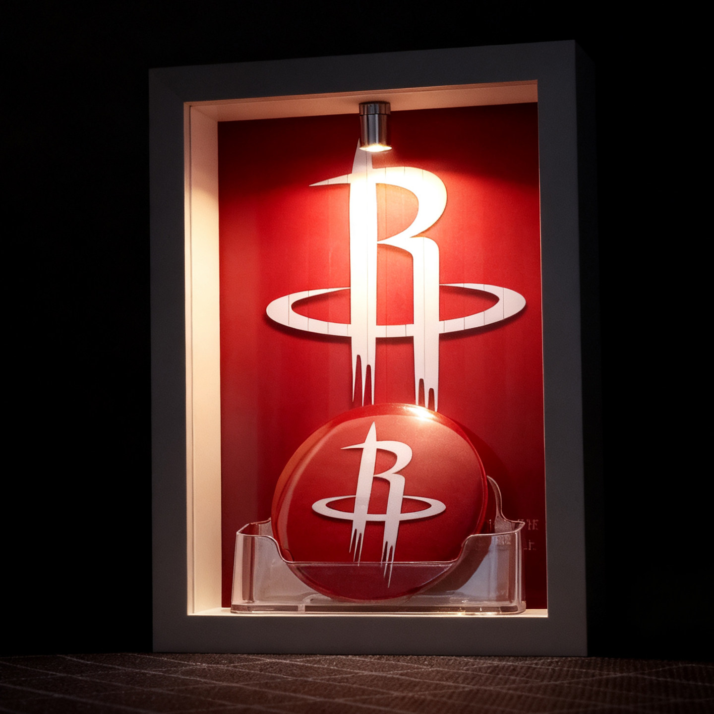 NBA火箭队队标徽章摆台相框亚克力家居装饰品桌面摆件定制轻奢,淘宝优惠券,粉丝福利购,淘宝优惠卷