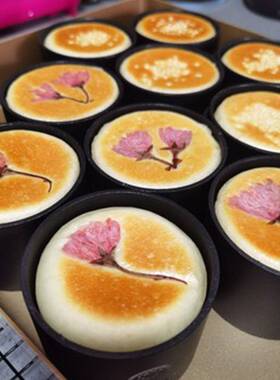 圆形双面不沾日式大鼓面包模具唱片慕斯圈饼干面包切模烘焙器具