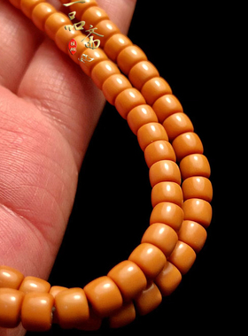 老型珠橄榄核核尖108颗直切手串圆珠单圈老型桶珠脖挂文玩配饰男