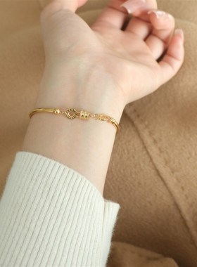 因缺斯汀【小蛮腰】金色钛钢小蛮腰半镯手链平价显贵女气质百搭