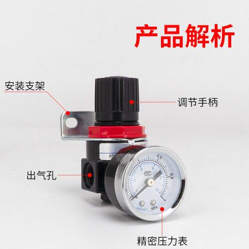亚德客型AR2000 BR3000 UR气源处理器气压调节阀减气阀气体减压阀 - 图0