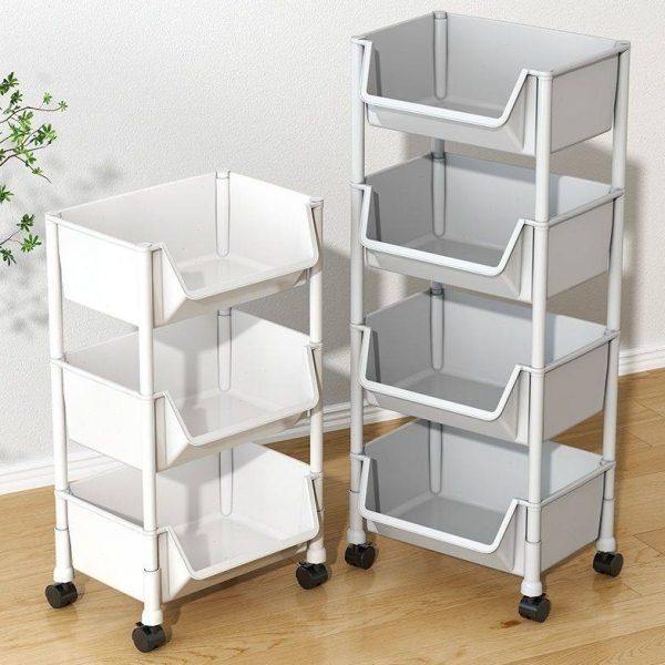 移动书架置物架落地多层带轮客厅卧室宿舍儿童小书柜小推车收纳架,淘宝优惠券,粉丝福利购,淘宝优惠卷