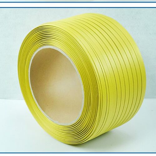经济PP塑料B级打包带夹心热熔带半自动机用黄色包装带手工捆扎带 - 图1