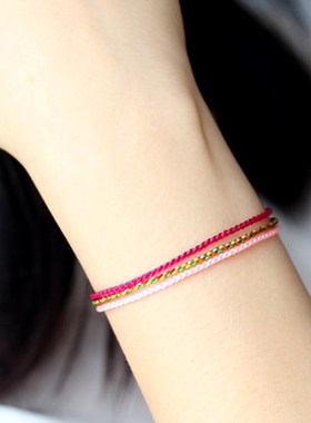 三生绳旺桃花 求三生姻缘稳婚姻手绳 男女情侣手工红绳手链脚链