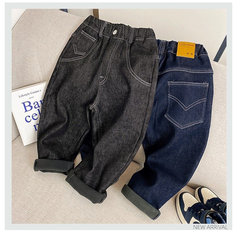 男童裤子春秋款2024新款大童加绒男孩长裤童装春款儿童牛仔裤冬装,淘宝优惠券,粉丝福利购,淘宝优惠卷