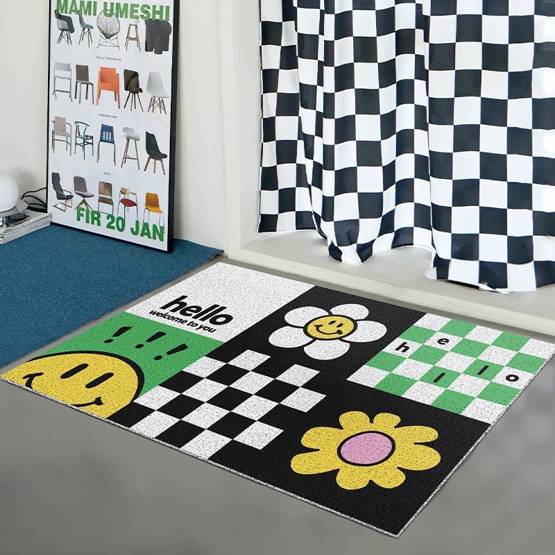 摊牌 雏菊入户门地垫可裁剪蹭脚垫门口百搭丝圈耐脏防滑除尘垫子,淘宝优惠券,粉丝福利购,淘宝优惠卷