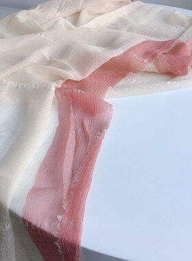 秋冬复古碎花纯羊毛围巾轻薄透气丝巾 男女百搭保暖披肩