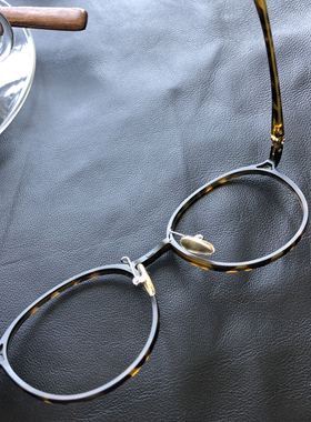 上游自留私物分享轻便眼镜框圆形镜架复古可配近视镜非现货