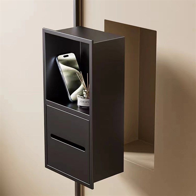 不锈钢壁龛化妆室浴室金属嵌入式垃圾桶网红成品马桶边可定制尺寸,淘宝优惠券,粉丝福利购,淘宝优惠卷