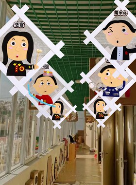 人物职业梦想主题环创空中手工diy幼儿园室内走廊开学装饰挂饰