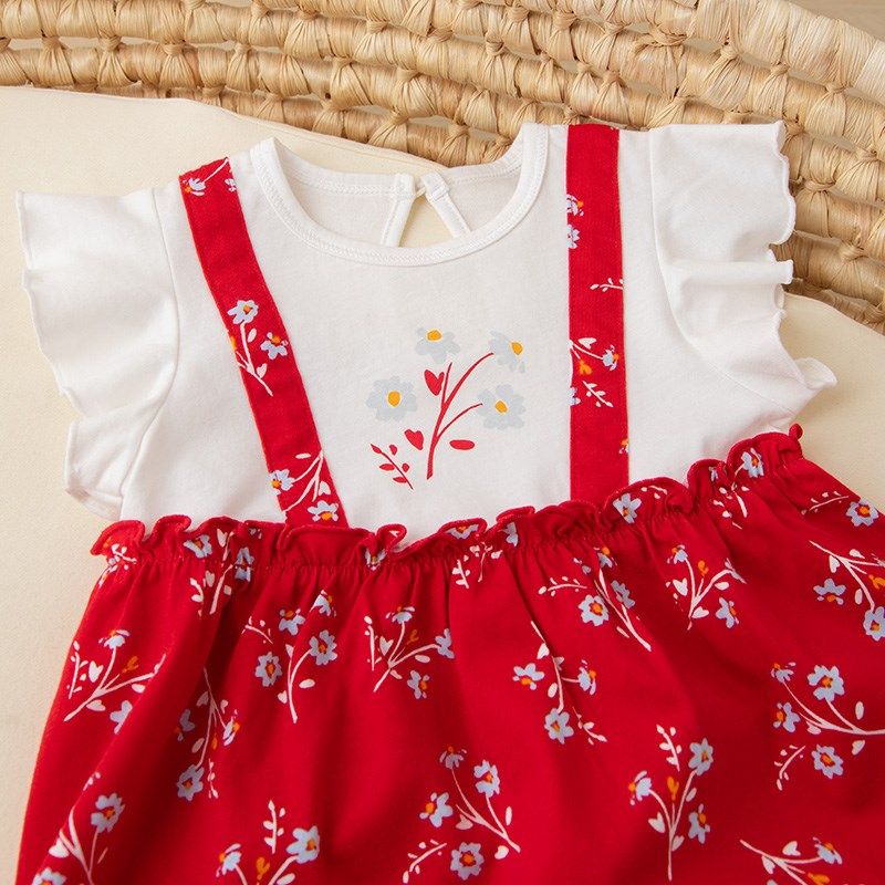 乖奇熊女宝宝公主裙假两件夏季薄款婴儿连衣裙女童洋气可爱裙子,淘宝优惠券,粉丝福利购,淘宝优惠卷