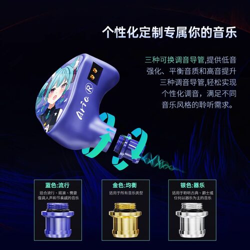 CVJ Aria绮梦 入耳式动圈耳机可调音高清解析音乐HIFI发烧耳机 - 图1
