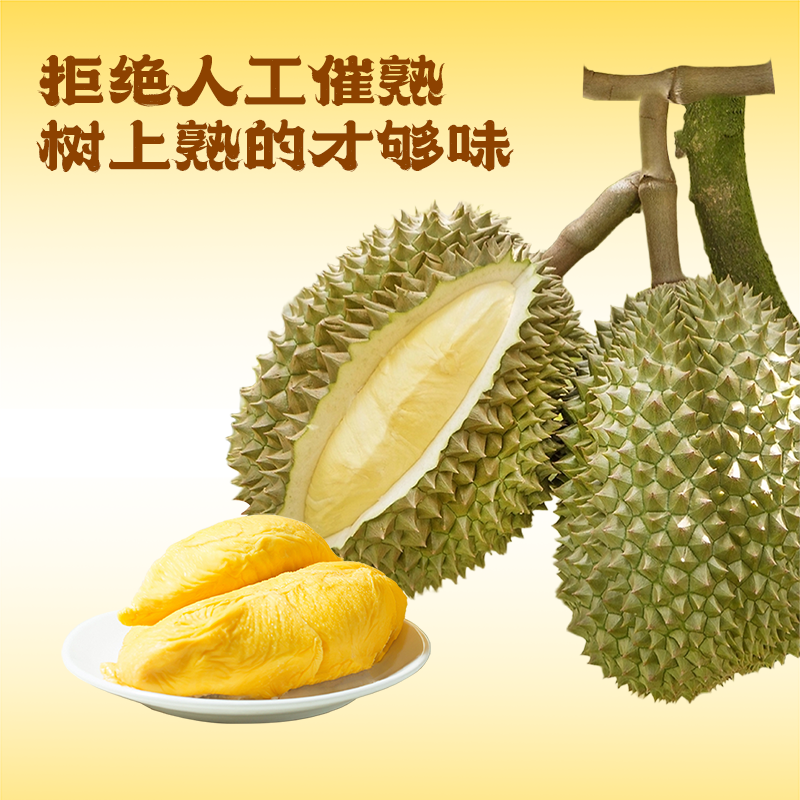 中国农垦金枕榴莲果肉泰国金枕果肉A级自然树熟榴莲肉顺丰包冷链