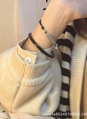 小红书五帝钱小红绳转运铃铛手链本命年可调节中国复古风编织手绳