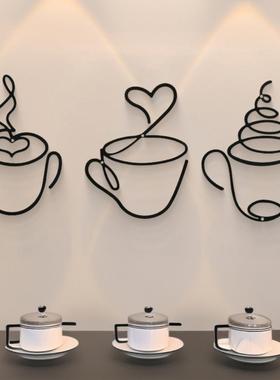 创意咖啡壁挂咖啡厅装饰品家居铁艺工艺品室内墙面装饰挂墙铁艺画