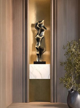 现代轻奢创意g酒店大堂摆件会所玄关抽象客厅电视柜树脂玻璃钢雕