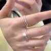 Shijia mini pearl beaded elastic cord ring fresh water ring small sugar cube ring that does not pick up the hand circumference