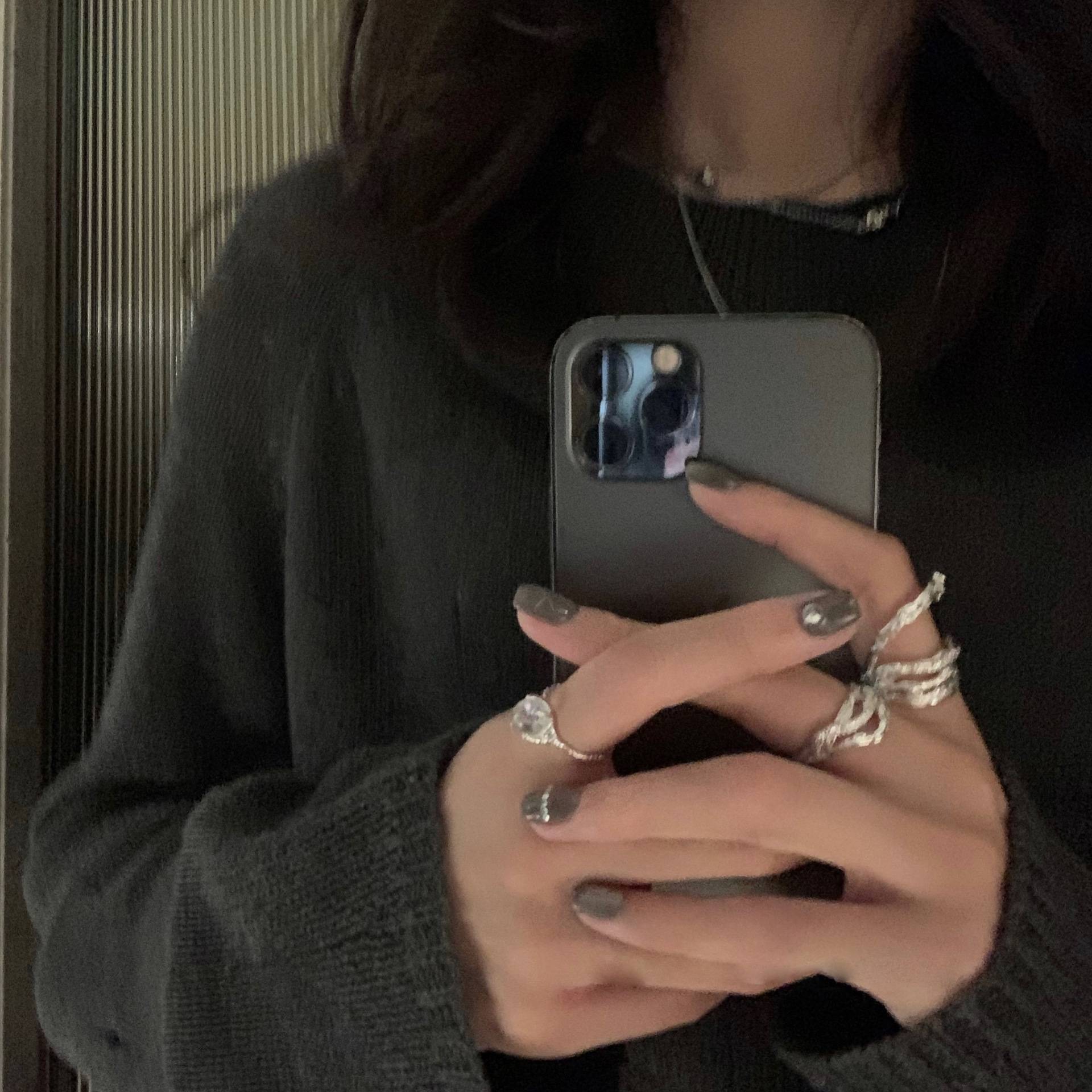 Korean niche design open ring personalized stacked open ring for women 2023 new irregular index finger ring