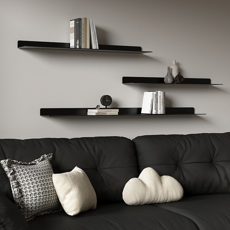 现代简约墙上置物架发光一字隔板商品G展示架客厅背景装饰卧室书,淘宝优惠券,粉丝福利购,淘宝优惠卷