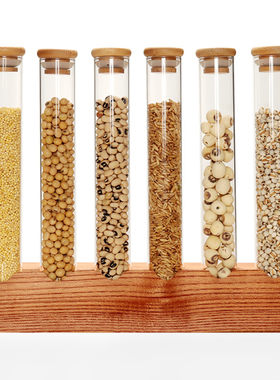 玻璃试管密封茶叶展示架咖啡熟豆生豆样品架咖啡厅吧台装饰架