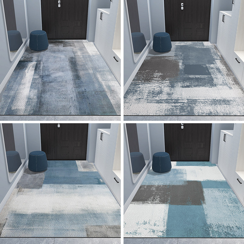 Minimalist PVC entrance door mat waterproof U-carpet wipeable door mat home entrance door mat