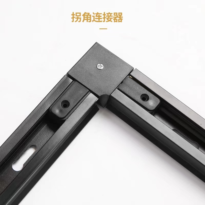 led轨道灯轨道条1米p1.5米2米加厚射灯背景墙铜导轨条直接转接头 - 图2