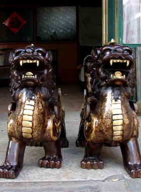 纯铜貔貅摆件一对50cqm1米大号镇宅招财皮丘公司开业礼品家居摆设