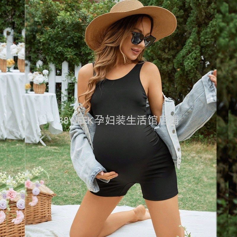孕妇平角短裤连体泳衣新孕期游泳运动弹力泳装保守遮肚显瘦孕妇照,淘宝优惠券,粉丝福利购,淘宝优惠卷