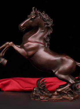 纯铜马摆件 跃马家居装饰品 马到成功办J公室摆设公司开业乔迁礼