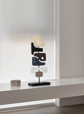 酒店样板间软装客厅玄关装饰摆件北欧极简抽象创意工艺品家居饰品