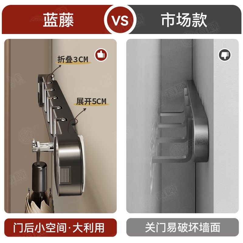 吸盘门后挂衣钩隐形挂钩壁挂入户玄关收纳挂架免打孔挂衣架塑料,淘宝优惠券,粉丝福利购,淘宝优惠卷