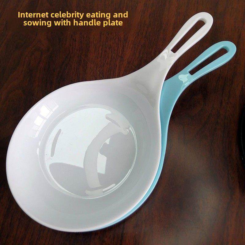 网红吃播手柄盘韩式博奇直播干米线方便面盘儿童吃面火锅防滴,淘宝优惠券,粉丝福利购,淘宝优惠卷