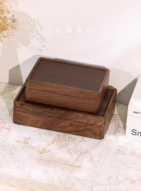 木革首饰盒/创木工坊胡桃木实木精致三金结婚饰品盒项链手镯盒