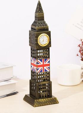 世界知名地标建筑英国伦敦大本钟模型家居办公橱窗 桌面摆件 风车
