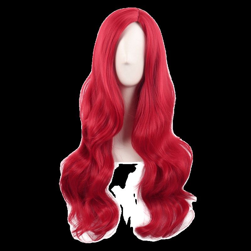 潼漫 cos假发女长发动漫高温丝边分刘海Lolita长卷发亮红色全头套,淘宝优惠券,粉丝福利购,淘宝优惠卷