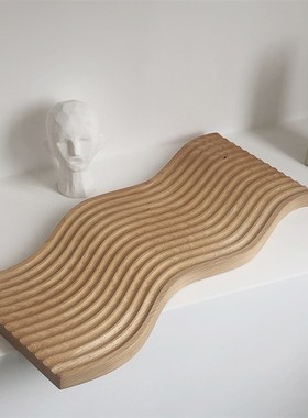 秘密卡车 北欧实木摆件日式拱形置物盘托盘民宿咖啡馆艺术装饰