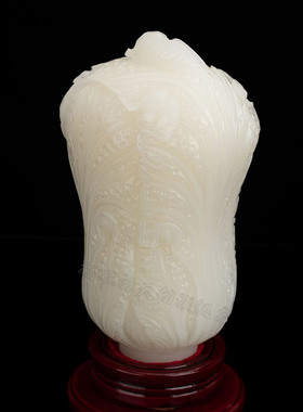 天然玉石白菜摆件百财开业礼品乔迁祝福前台店铺办公室中式摆设