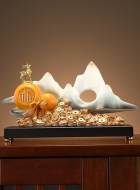 风生水起酒柜装饰品乔迁家居摆件客厅玄关电视柜办公室招财工艺品