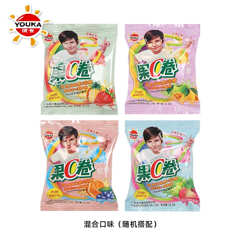 新日期优卡果C卷软糖果汁卷纸卷糖果8090后怀旧小时候零食 - 图1
