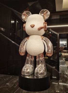 创意DJ熊带音响大型落地摆件客厅电视柜酒店大堂别墅家居装饰品