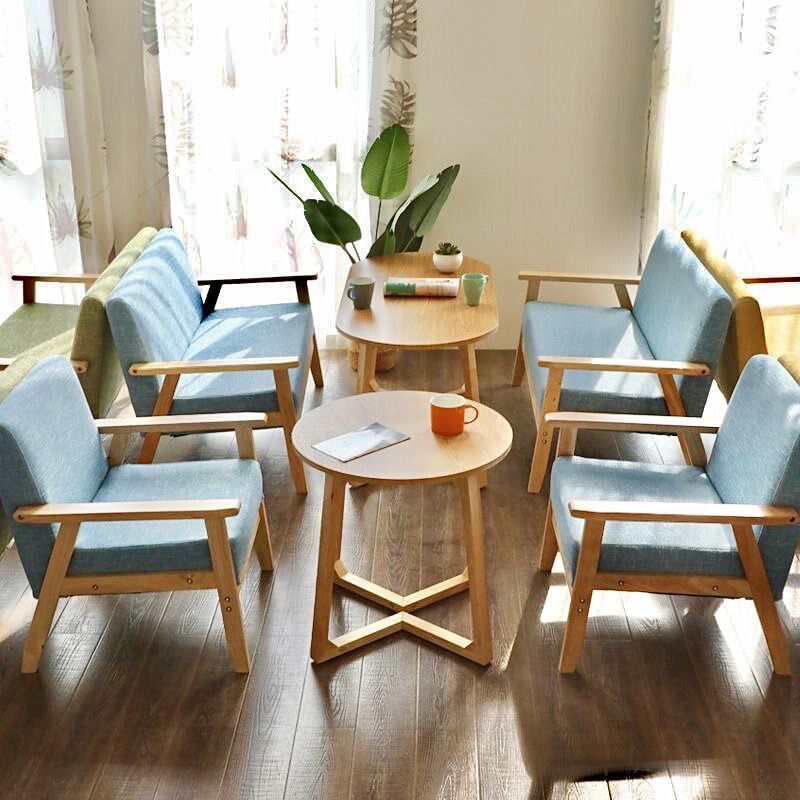 网红奶茶店餐桌椅咖啡厅桌椅组合简约洽谈实木椅甜品休闲餐厅沙发,淘宝优惠券,粉丝福利购,淘宝优惠卷