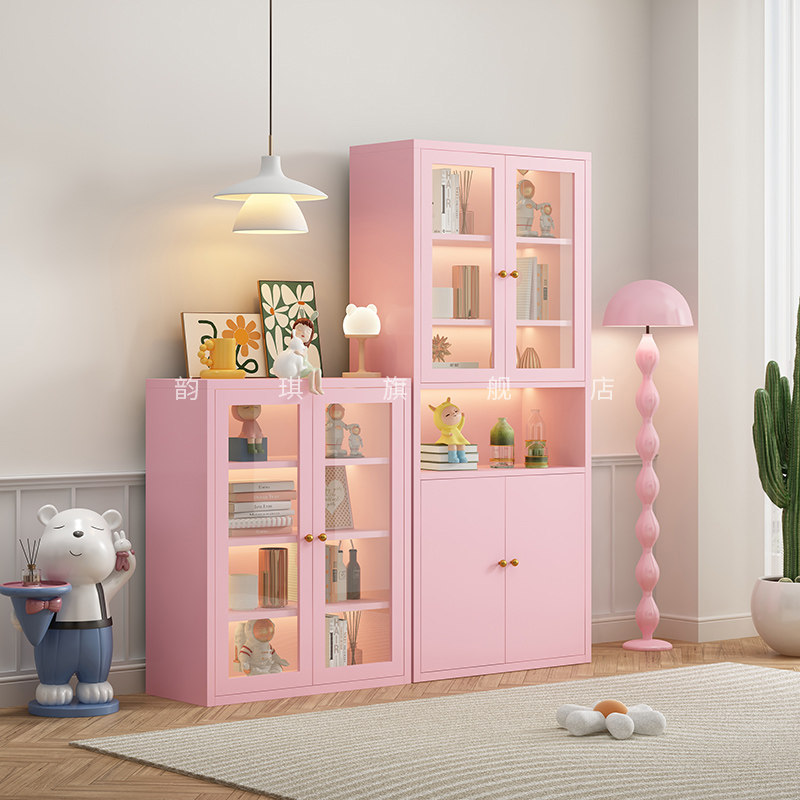 书架置物架落地多层书柜子带门儿童学生书橱家用客厅收纳架省空间,淘宝优惠券,粉丝福利购,淘宝优惠卷