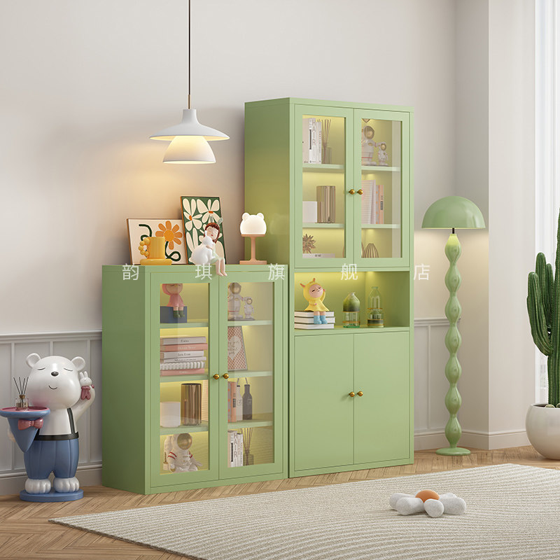 书架置物架落地多层书柜子带门儿童学生书橱家用客厅收纳架省空间,淘宝优惠券,粉丝福利购,淘宝优惠卷