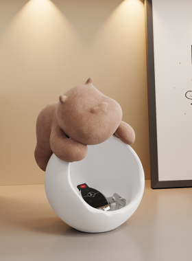 入户门玄关钥匙收纳摆件轻奢高档客厅鞋柜装饰品搬家礼物乔迁新居